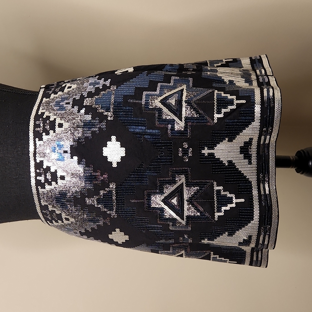 Express Y2k Blue Silver Metallic Whimsigoth Party… - image 1